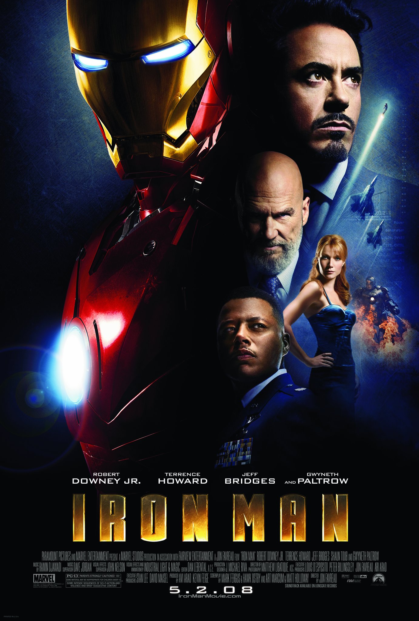 cast of iron man 2008